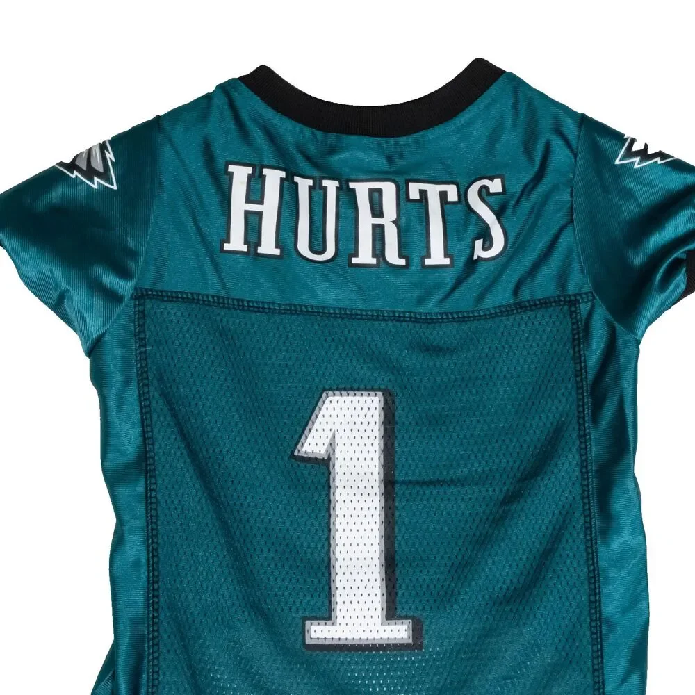 Pets First NFLPA Jalen Hurts Green Jersey for Dogs & Cats Size Large